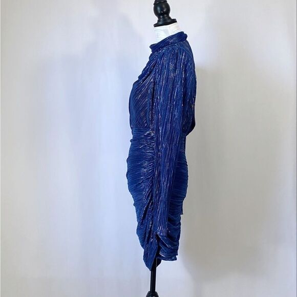 SABINA MUSÁYEV Maya Foiled Pleated Knit Minidress size M - Picture 8 of 12